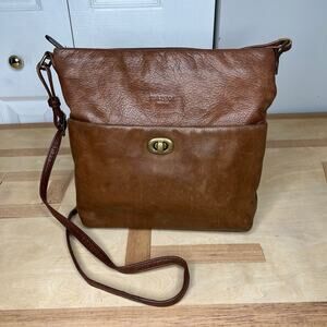 Margot New York Brown Leather Crossbody Purse Bag Boho